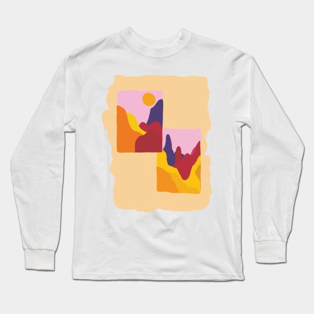 Desert mountains Long Sleeve T-Shirt by Nada's corner